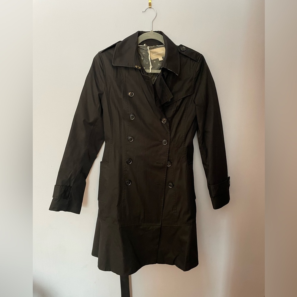 Banana Republic black trench, size small, great condition